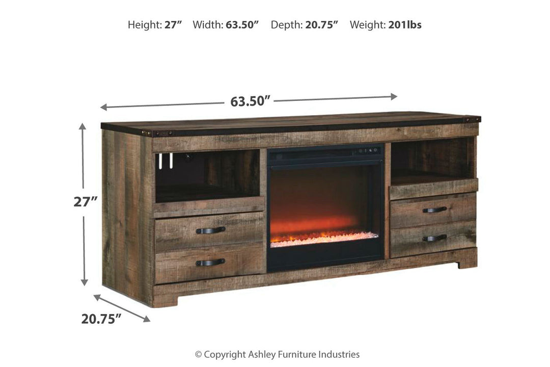 Trinell 63" TV Stand with Electric Fireplace (W446W5)