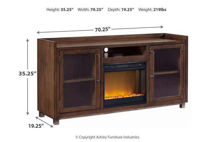 Starmore 70" TV Stand with Electric Fireplace (W633W4)