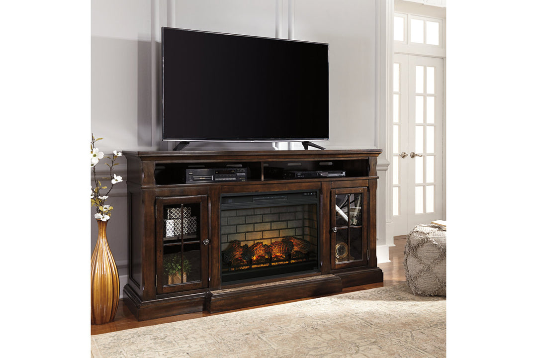 Roddinton 72" TV Stand with Electric Fireplace (W701W8)