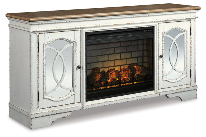 Realyn 74" TV Stand with Electric Fireplace (W743W2)