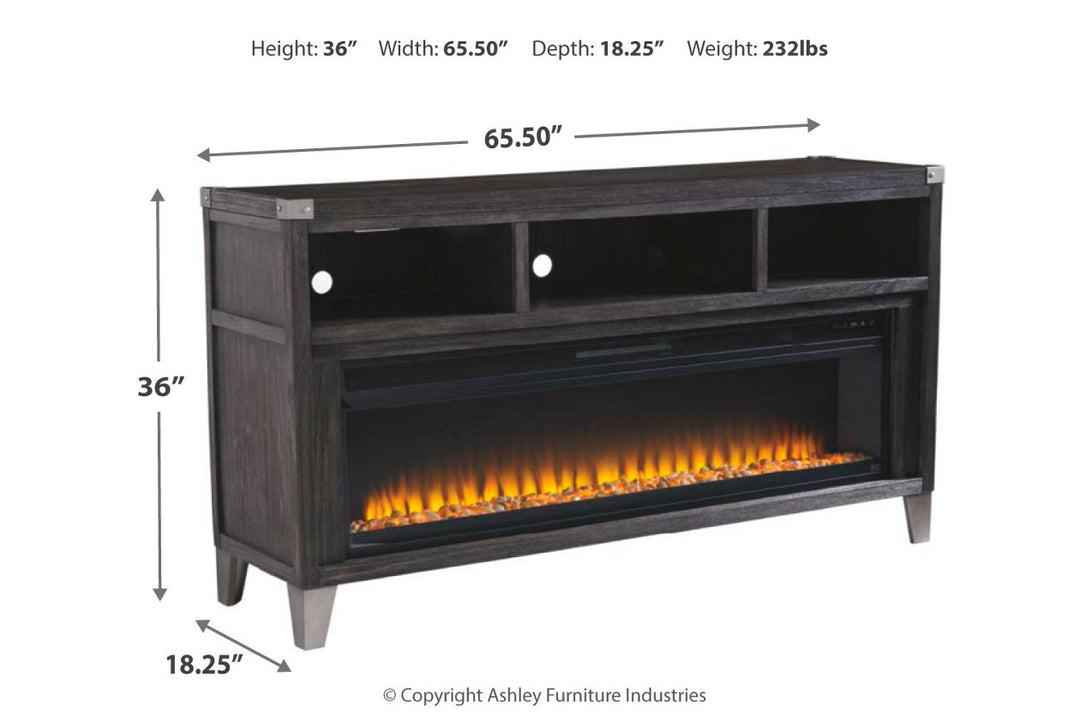 Todoe 65" TV Stand with Electric Fireplace (W901W1)