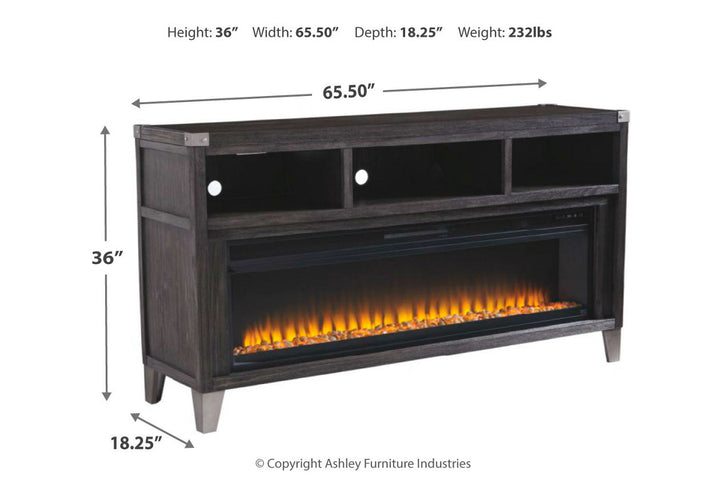 Todoe 65" TV Stand with Electric Fireplace (W901W1)