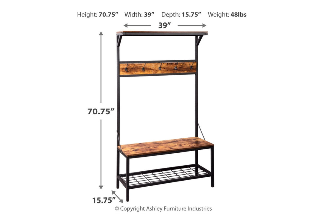 Bevinfield Hall Tree with Storage Bench (ZH141228)