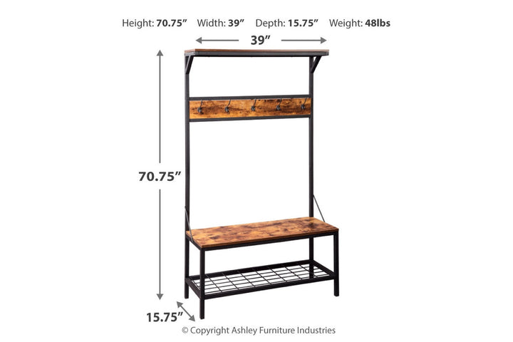 Bevinfield Hall Tree with Storage Bench (ZH141228)