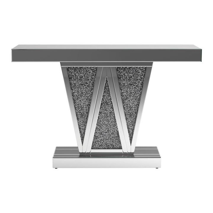 Crocus Rectangular Console Table Silver (951786)