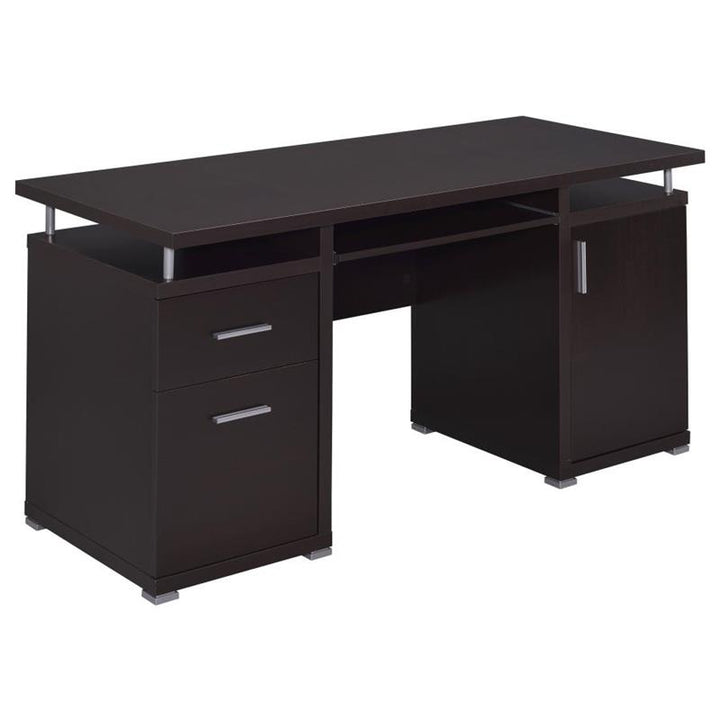 Tracy 2-drawer Computer Desk Cappuccino (800107)