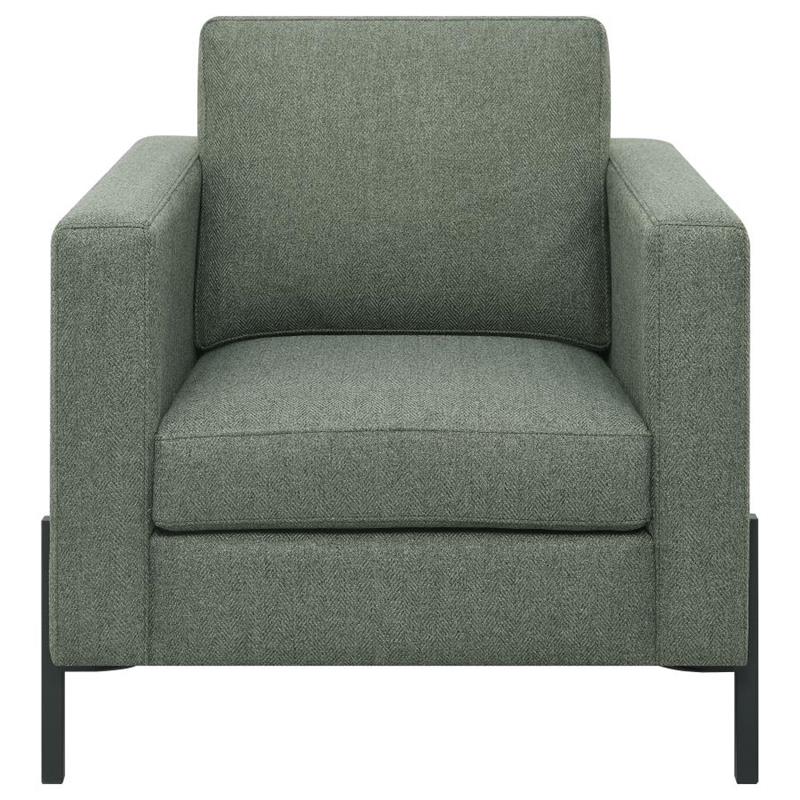 Tilly Upholstered Track Arms Chair Sage (509906)