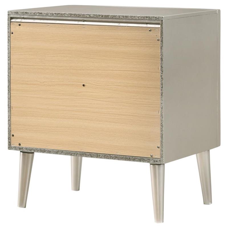 Ramon 2-drawer Nightstand Metallic Sterling (222702)