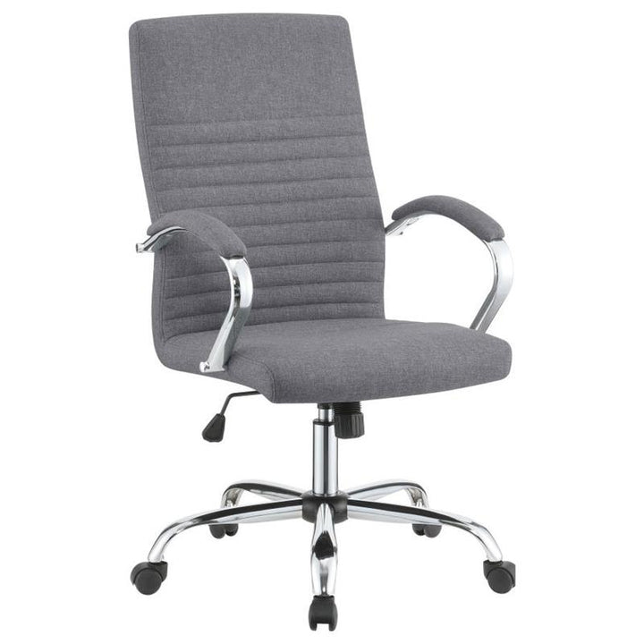 Abisko Upholstered Office Chair with Casters Grey and Chrome (881217)