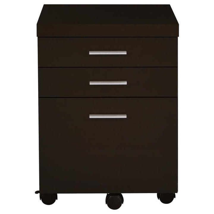 Skylar 3-drawer Mobile File Cabinet Cappuccino (800894)