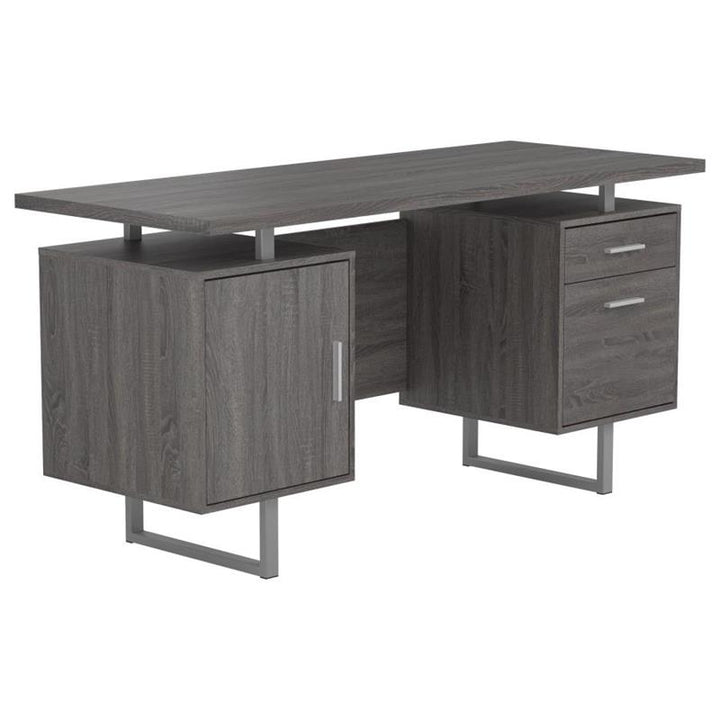 Lawtey Floating Top Office Desk Weathered Grey (800521)