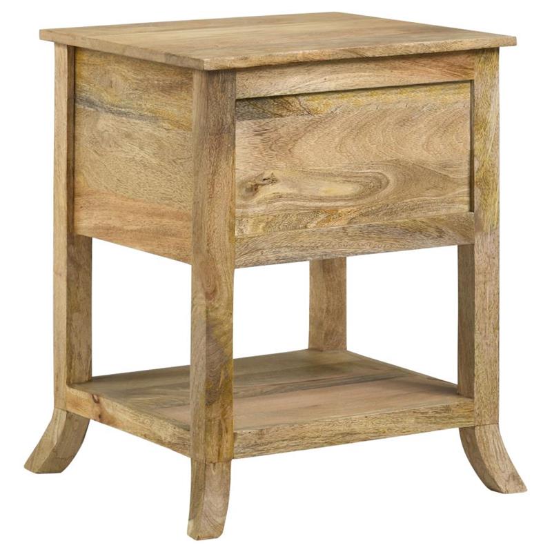 Russo 2-drawer Accent Table with Open Shelf Natural Mango (959550)