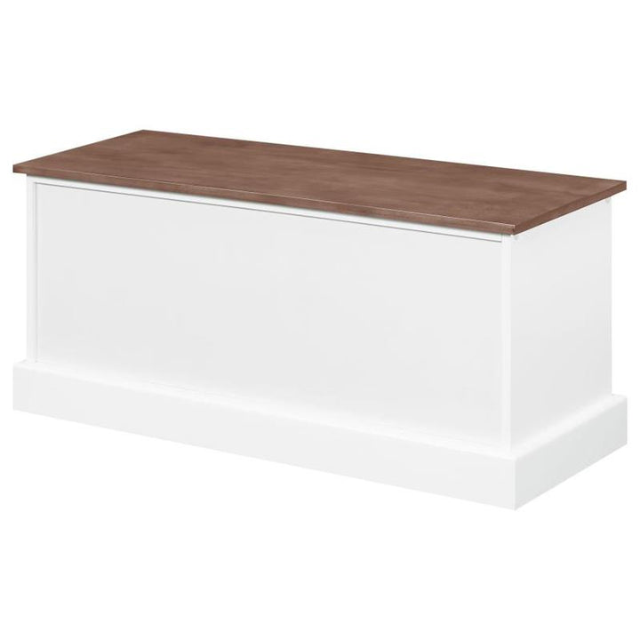 Alma 3-drawer Storage Bench Weathered Brown and White (911196)