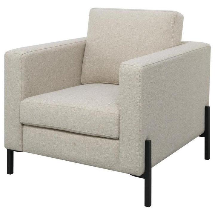 Tilly Upholstered Track Arms Chair Oatmeal (509903)