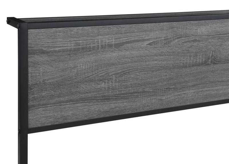 Ricky Full Platform Bed Grey and Black (302143F)