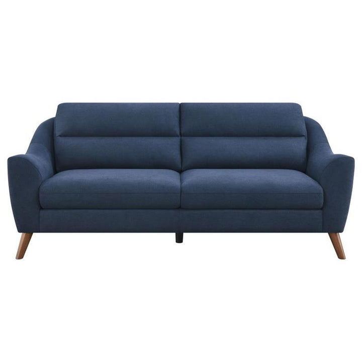 Gano 2-piece Sloped Arm Living Room Set Navy Blue (509514-S2)