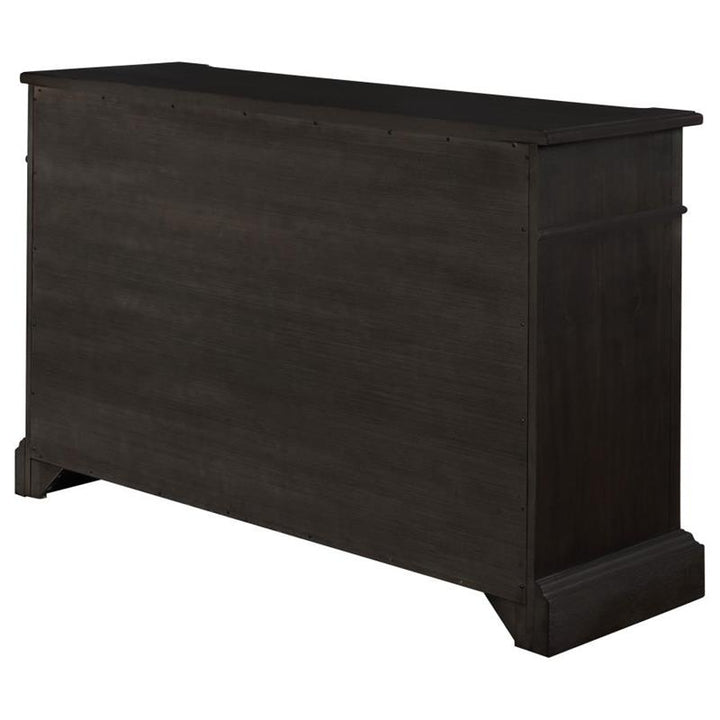 Phelps 2-door Rectangular Server Antique Noir (121235)