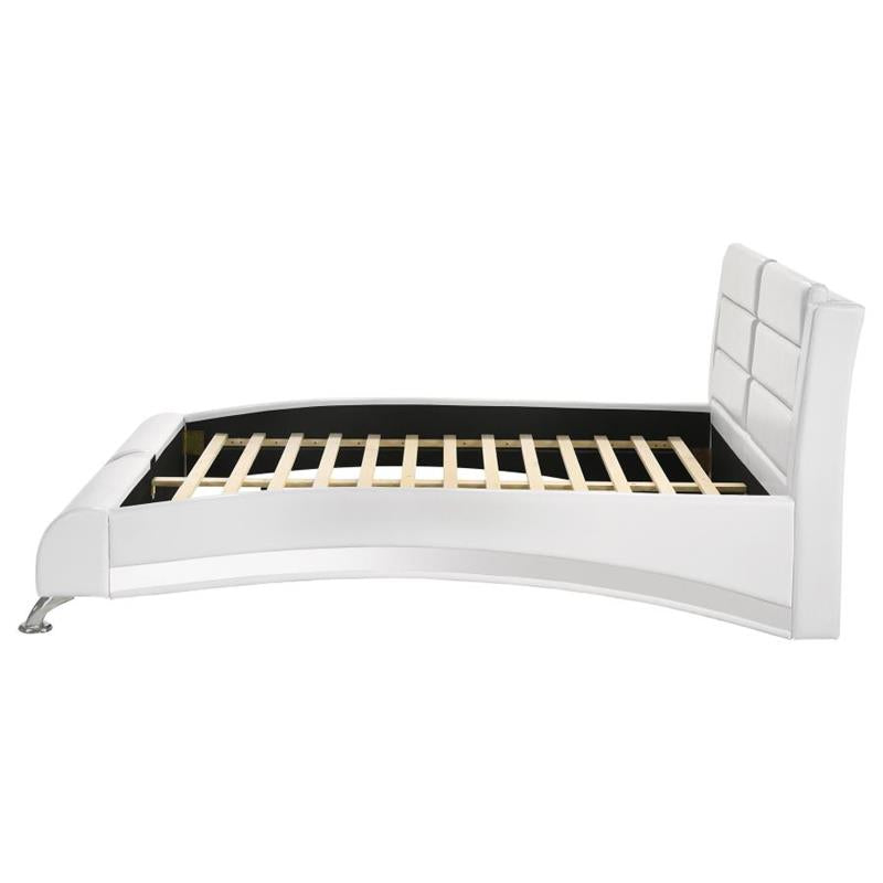 Jeremaine Eastern King Upholstered Bed White (300345KE)