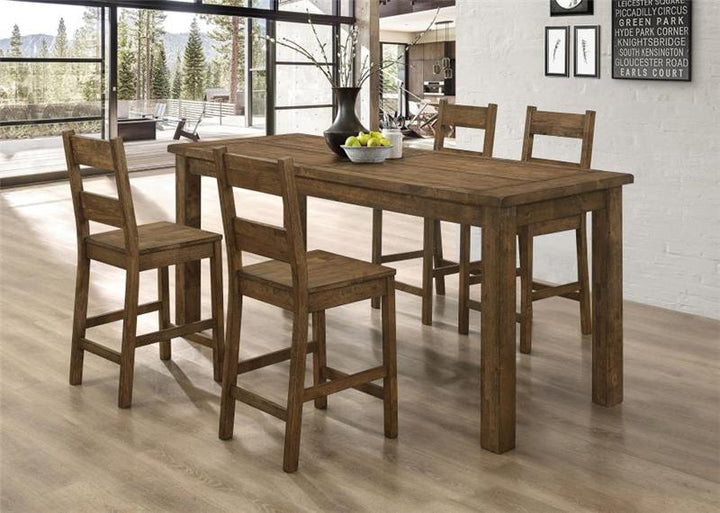 Coleman 5-piece Counter Height Dining Set Rustic Golden Brown (192028-S5)