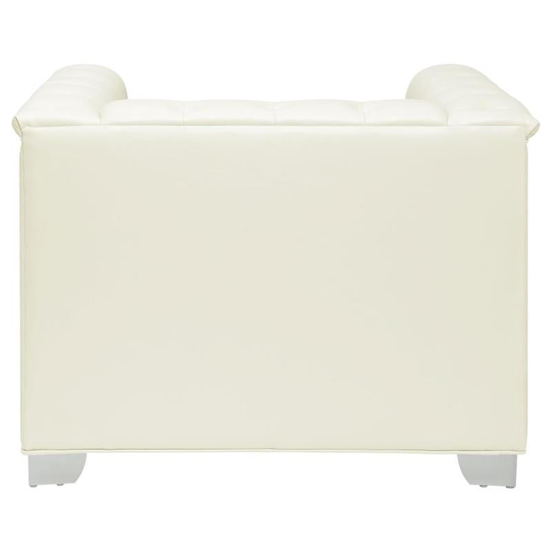 Chaviano Tufted Upholstered Chair Pearl White (505393)