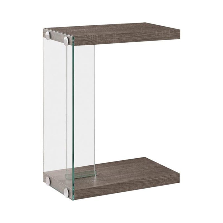 Colby Accent Table Weathered Grey and Clear (902916)