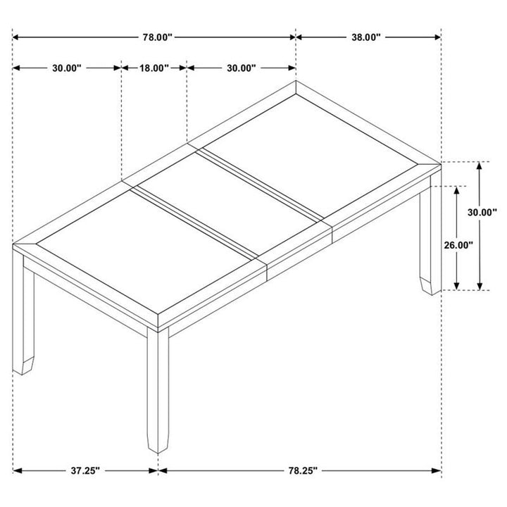 Elodie 5-piece Dining Table Set with Extension Leaf Grey and Black (121221-S5)