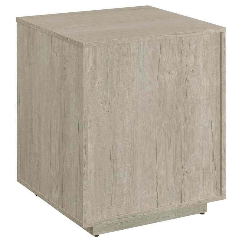 Loomis 3-drawer Square File Cabinet Whitewashed Grey (805882)