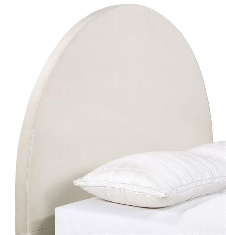 June Upholstered Arched Queen / Full Headboard Ivory (315926QF)