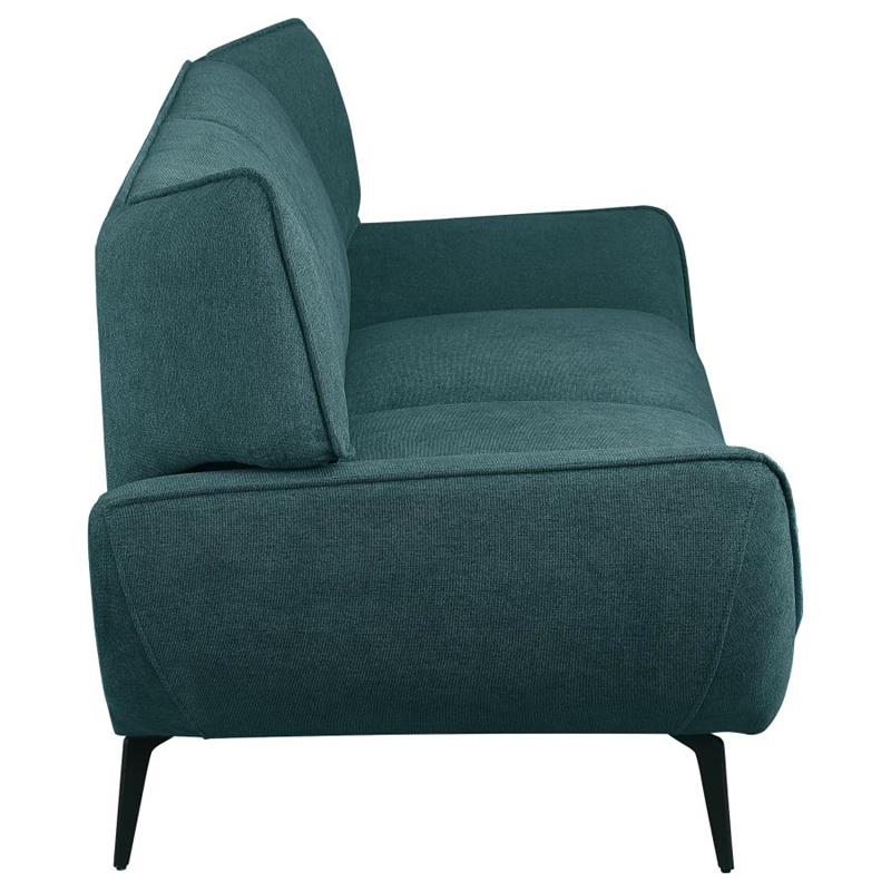 Acton 3-piece Upholstered Flared Arm Sofa Set Teal Blue (511161-S3)