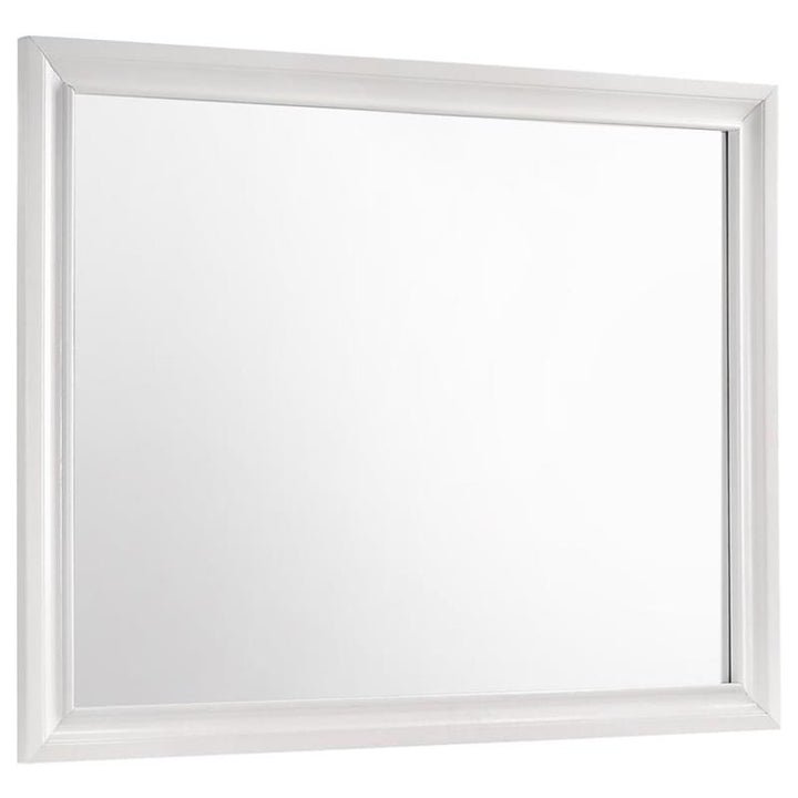 Miranda Rectangular Dresser Mirror White (205114)