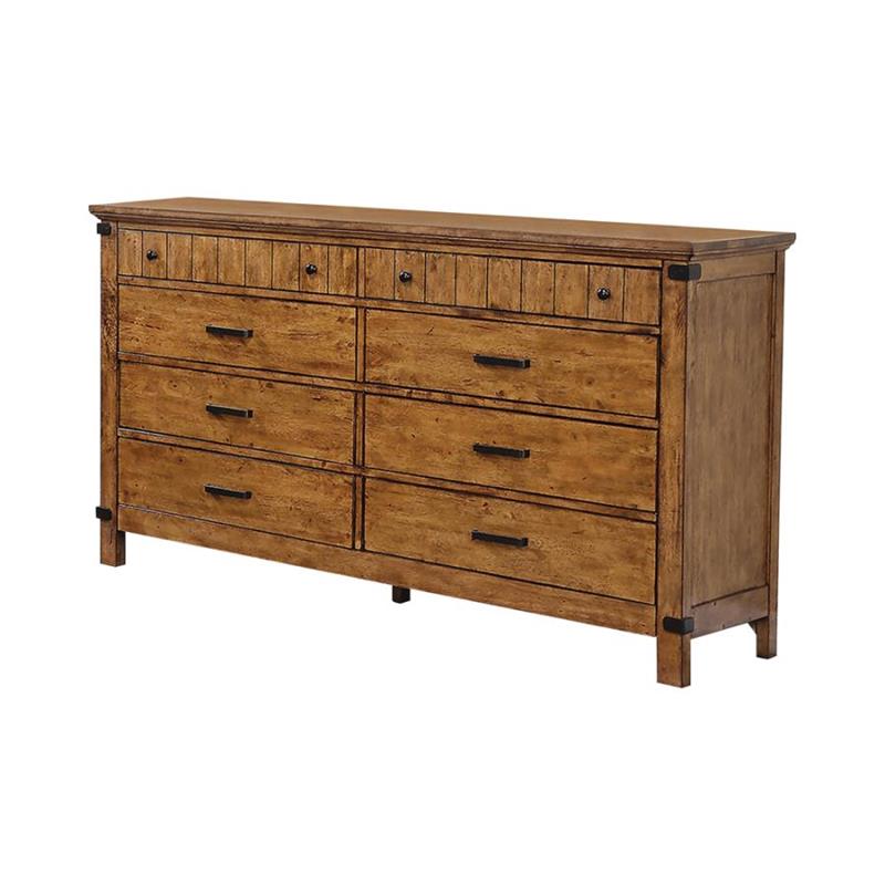 Brenner Panel Bedroom Set Rustic Honey (205261Q-S5)