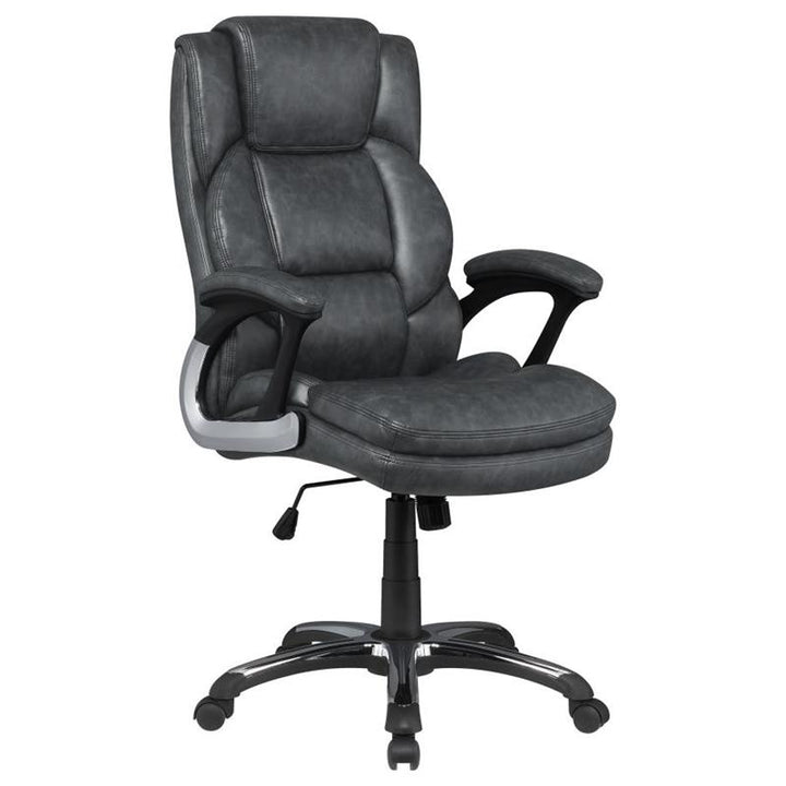 Nerris Adjustable Height Office Chair with Padded Arm Grey and Black (881183)