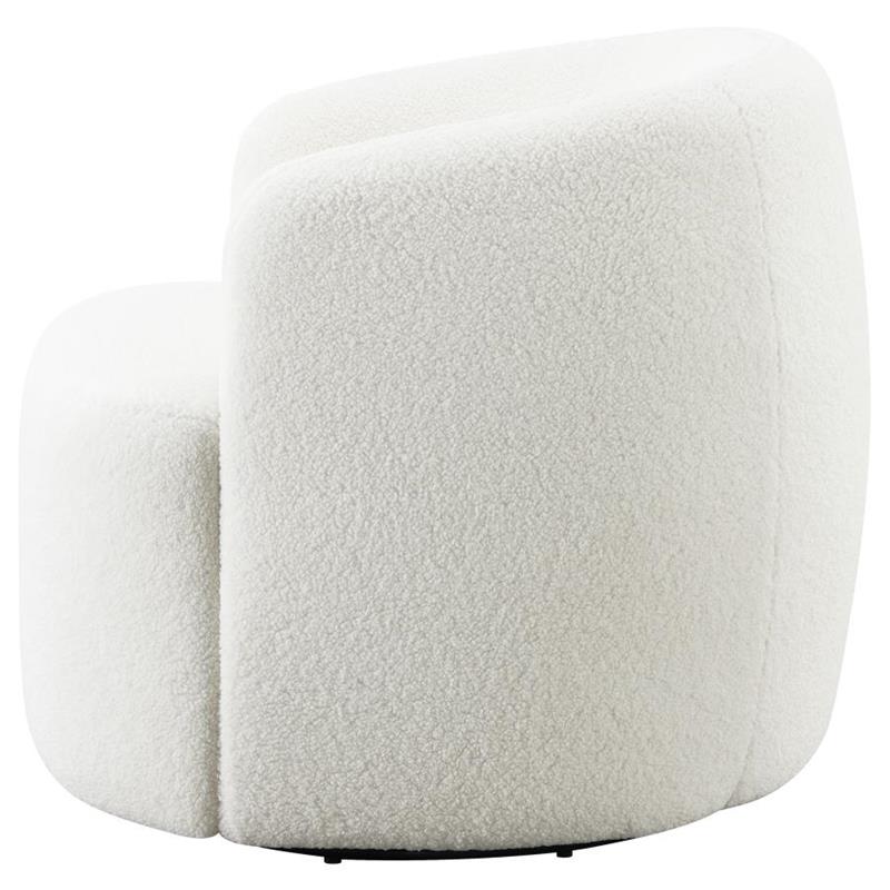 Hudson Upholstered Swivel Chair Natural (905726)