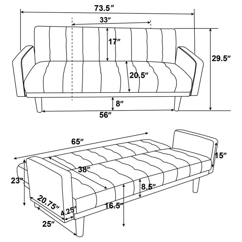 Sommer Tufted Sofa Bed Grey (360150)