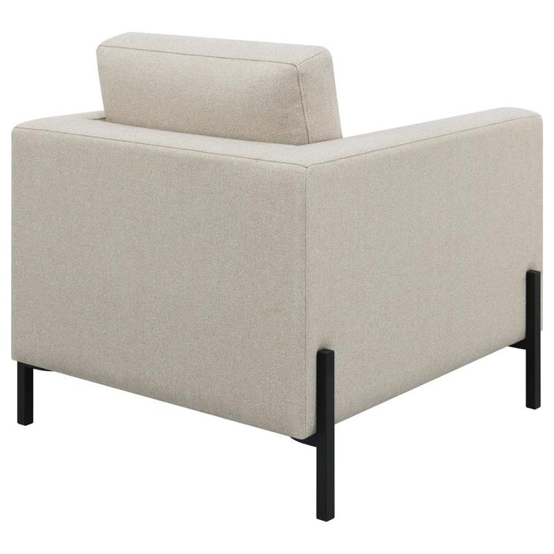 Tilly Upholstered Track Arms Chair Oatmeal (509903)