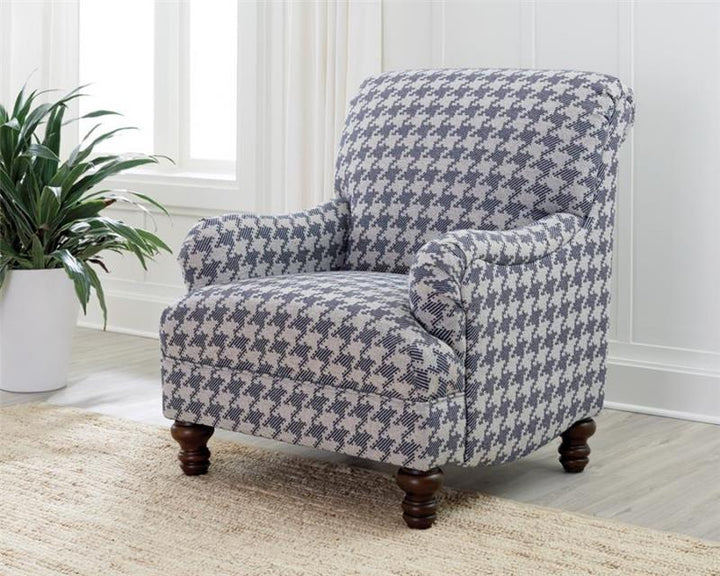 Glenn Recessed Arms Accent Chair Blue (903093)