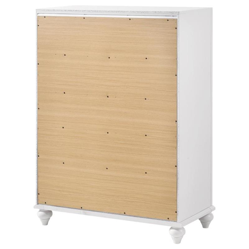 Barzini 5-drawer Chest White (205895)