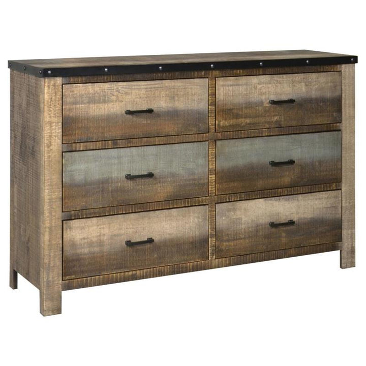 Sembene 6-drawer Dresser Antique Multi-color (205093)