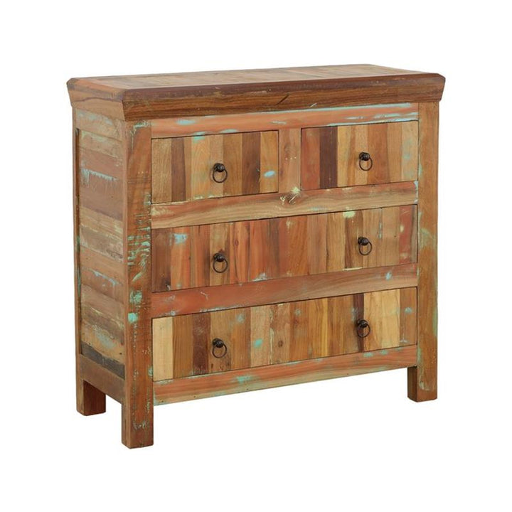 Harper 4-drawer Accent Cabinet Reclaimed Wood (950366)