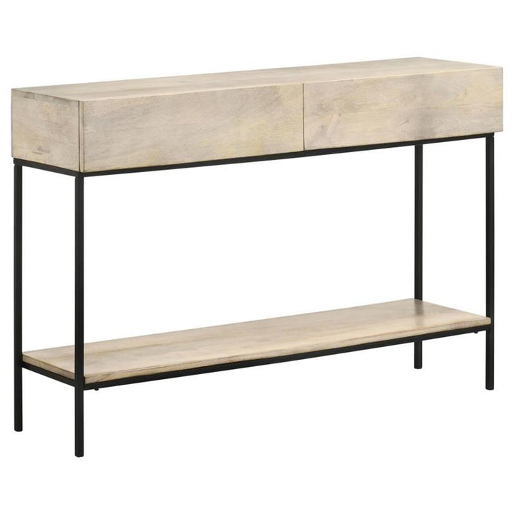 Rubeus 2-drawer Console Table with Open Shelf White Washed (959541)