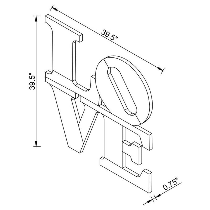 Keiran Letter Shaped Wall Mirror (961620)