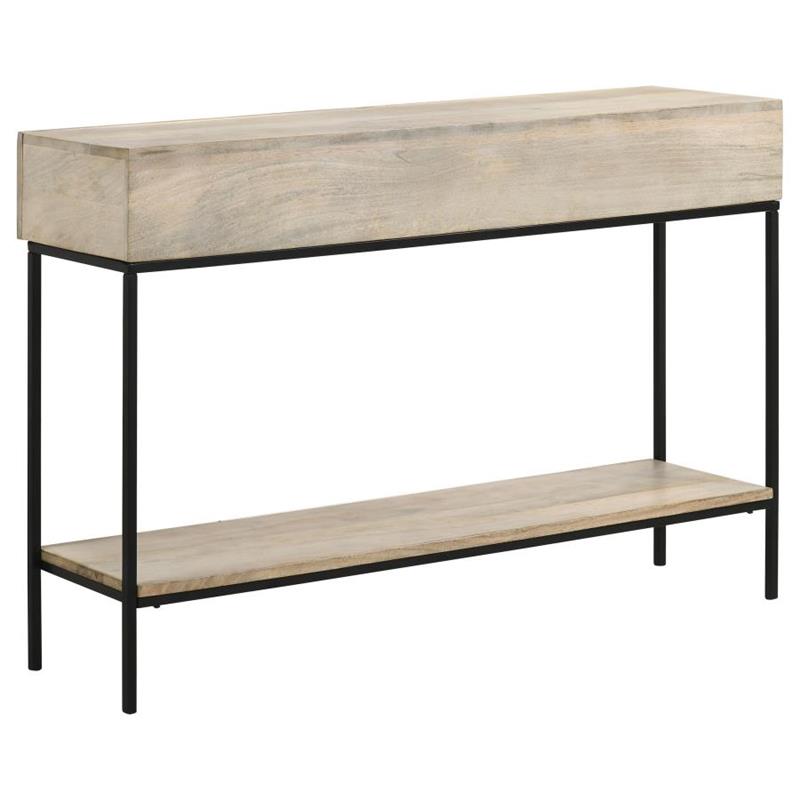 Rubeus 2-drawer Console Table with Open Shelf White Washed (959541)