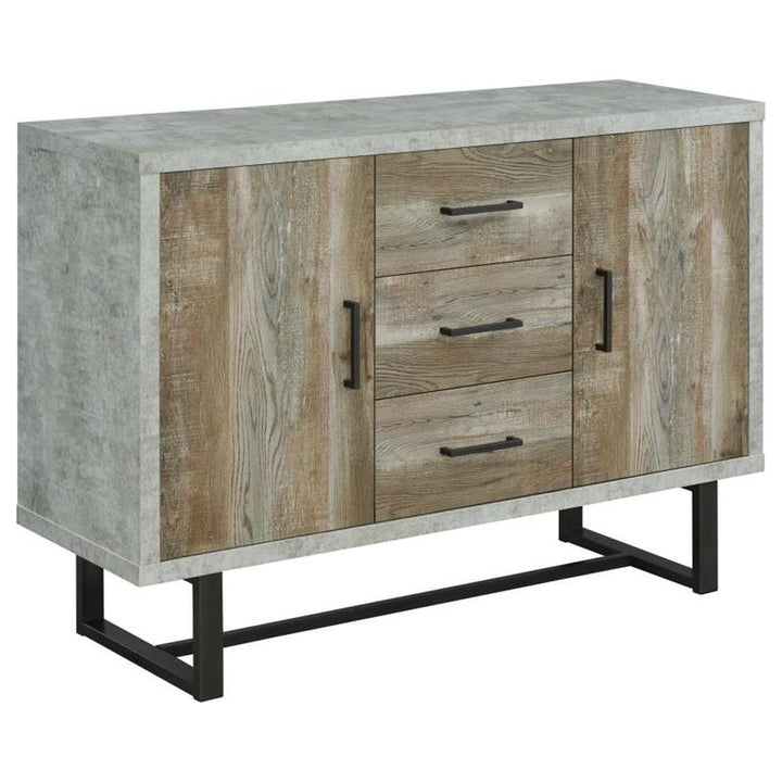 Abelardo 3-drawer Accent Cabinet Weathered Oak and Cement (953565)