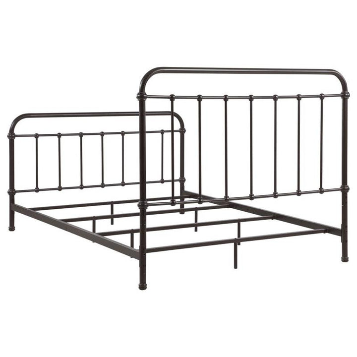 Livingston Eastern King Panel Metal Bed Dark Bronze (300399KE)