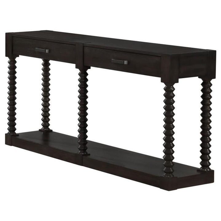 Meredith 2-drawer Sofa Table Coffee Bean (722579)