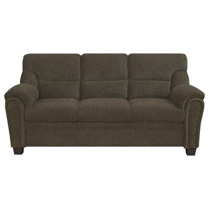 Clementine Upholstered Pillow Top Arm Living Room Set (506571-S2)