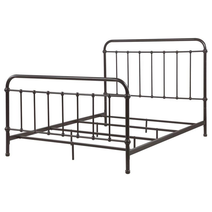 Livingston Queen Panel Metal Bed Dark Bronze (300399Q)