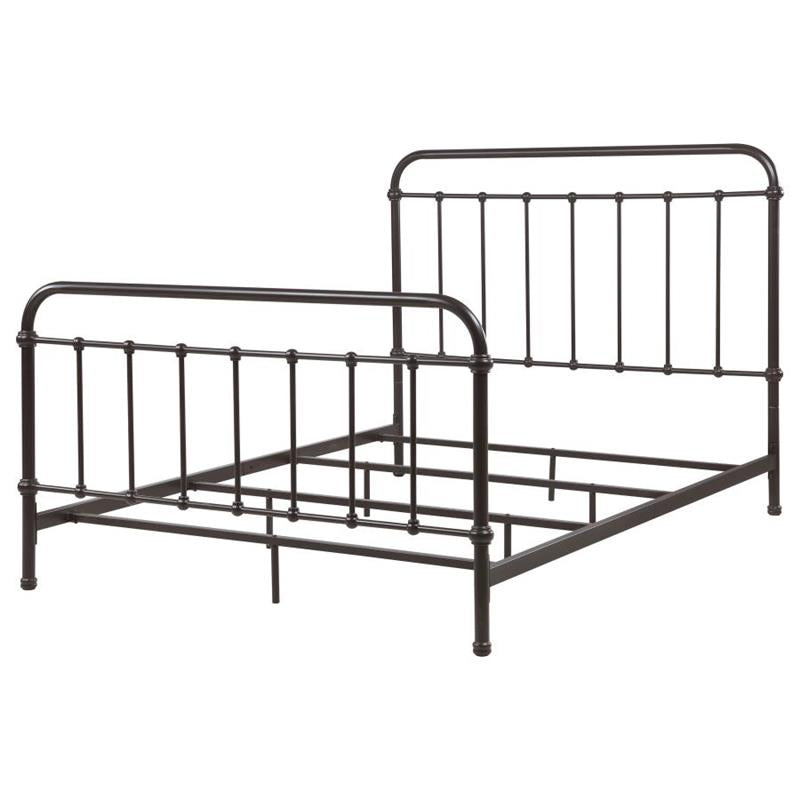 Livingston California King Panel Metal Bed Dark Bronze (300399KW)