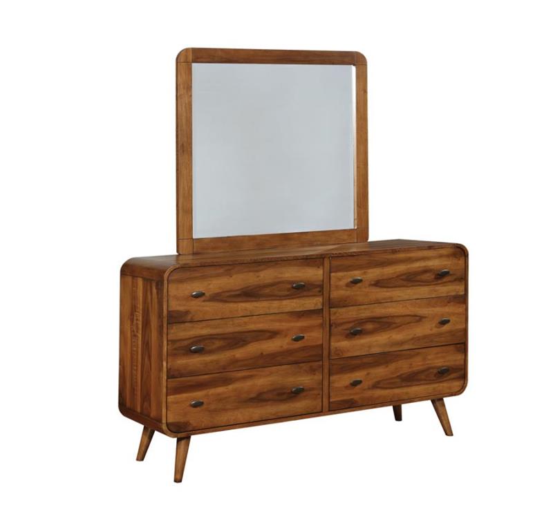 Robyn Rectangular Dresser Mirror Dark Walnut (205134)