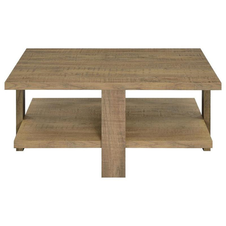 Dawn Square Engineered Wood Coffee Table With Shelf Mango (707718)